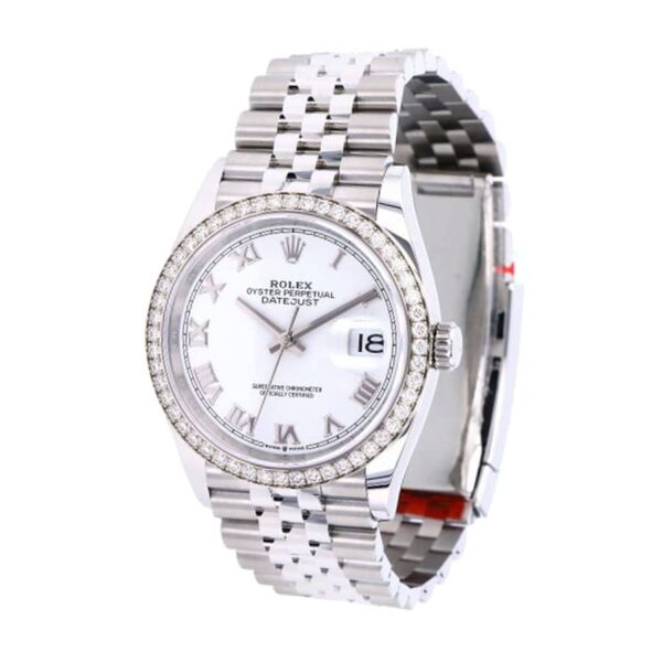 Rolex Datejust 36 126284RBR-0018 White Roman Dial Jubilee Replica - Image 2