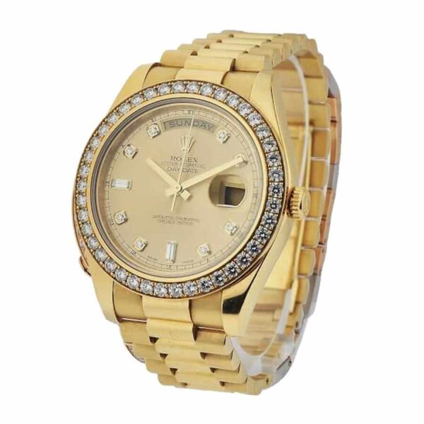 Rolex Day-Date 228348 Diamonds Gold Dial Replica - Image 2