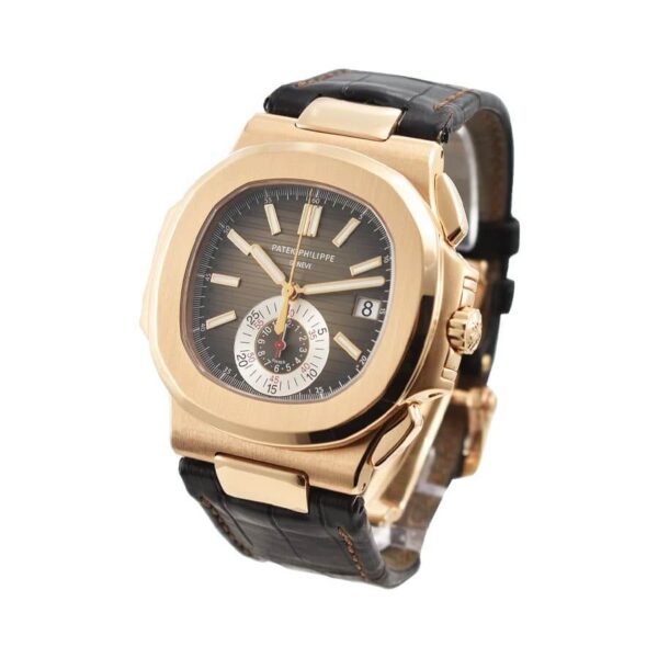 2-6.jpg Patek Philippe Nautilus Rose Leather Replica