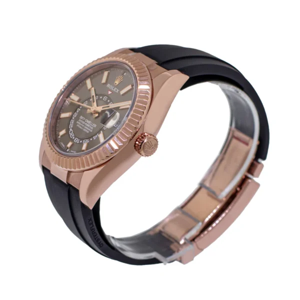 Rolex Sky-Dweller 326935-0007 SRO Automatic Everose Rhodium Dial Rubber Strap Replica