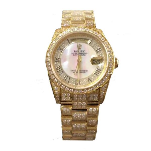 rolex-datejust-yellow-gold-diamond-roman-dial-iced-out-116626-replica.jpg Rolex Datejust Yellow Gold 116626 Replica