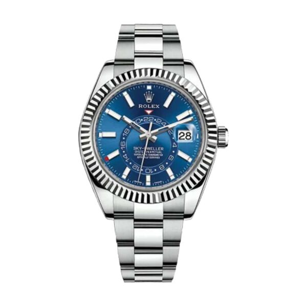 rolex-sky-dweller-blue-dial-satinless-steel-326934-replica.jpg Rolex Sky-Dweller Blue Dial Stainless Steel 326934-0003 Oyster Replica